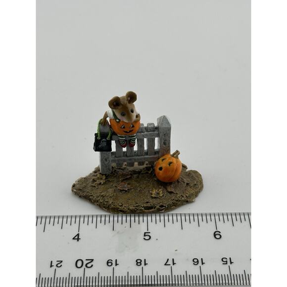 Wee Forest Folk " Pickity Pumpkin " 1998 Mouse Pumpkin M-232 D Petersen Retired - Picture 8 of 9